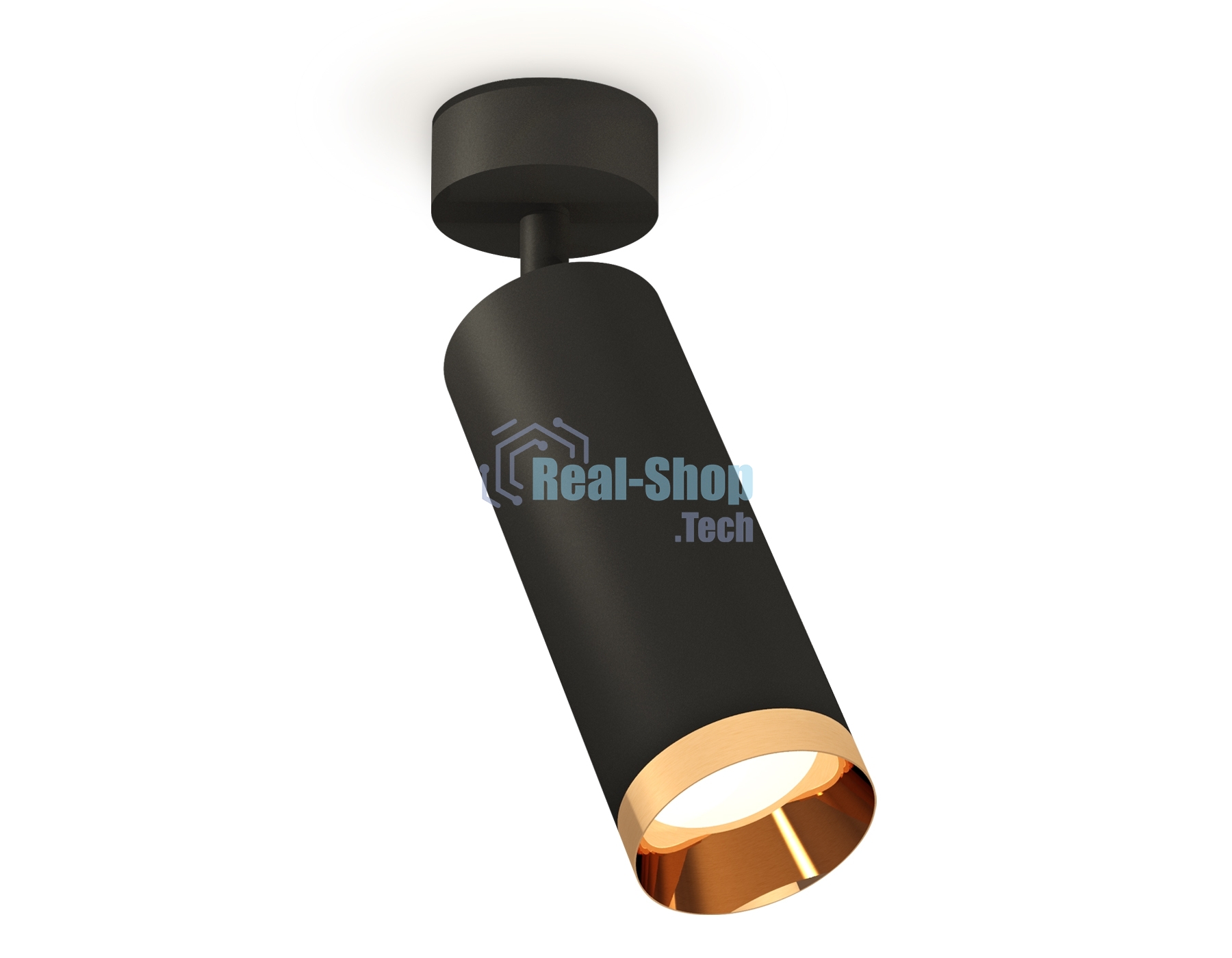 Светильник Ambrella Light XM6343005 SBK/PYG черный песок/золото желтое полированное MR16 GU5.3 (A2210, C6343, N6134)