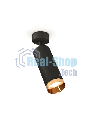 Светильник Ambrella Light XM6343005 SBK/PYG черный песок/золото желтое полированное MR16 GU5.3 (A2210, C6343, N6134)