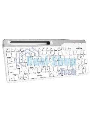 Клавиатура беспроводная A4Tech Fstyler FBK25, USB, Bluetooth/Радиоканал, белый/серый