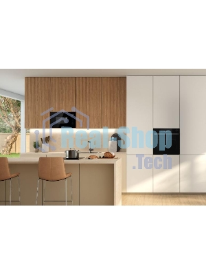 Встраиваемая микроволновая печь Gorenje BM201SG3BG, 20 л, 5 уровней мощности, 8 автопрограмм, сенсорное управление, дисплей, гриль, поворотный стол, AquaClean, автоменю черный