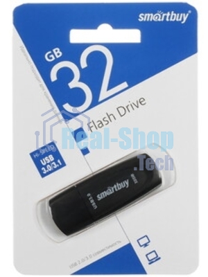 Флешка USB Smartbuy Scout Black (SB032GB3SCK), 32Gb, USB 3.0, R/W 100/40, черный