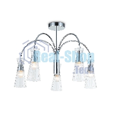 Люстра Ambrella light LH55651/5 СH/CL хром/прозрачный E14*5 max 40W D600*440