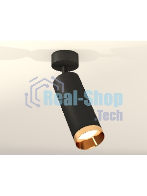 Светильник Ambrella Light XM6343005 SBK/PYG черный песок/золото желтое полированное MR16 GU5.3 (A2210, C6343, N6134)
