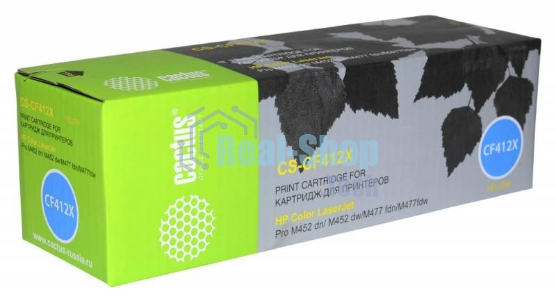 Картридж лазерный Cactus CS-CF412X желтый (5000 стр.) для HP HP CLJ Pro M452dn/M452dw/M477fdn/M477fdw