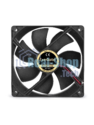 Вентилятор для корпуса ExeGate ExtraPower EP12025SM черный, 120 мм, 1800 об/мин, 28 дБ, 2 pin
