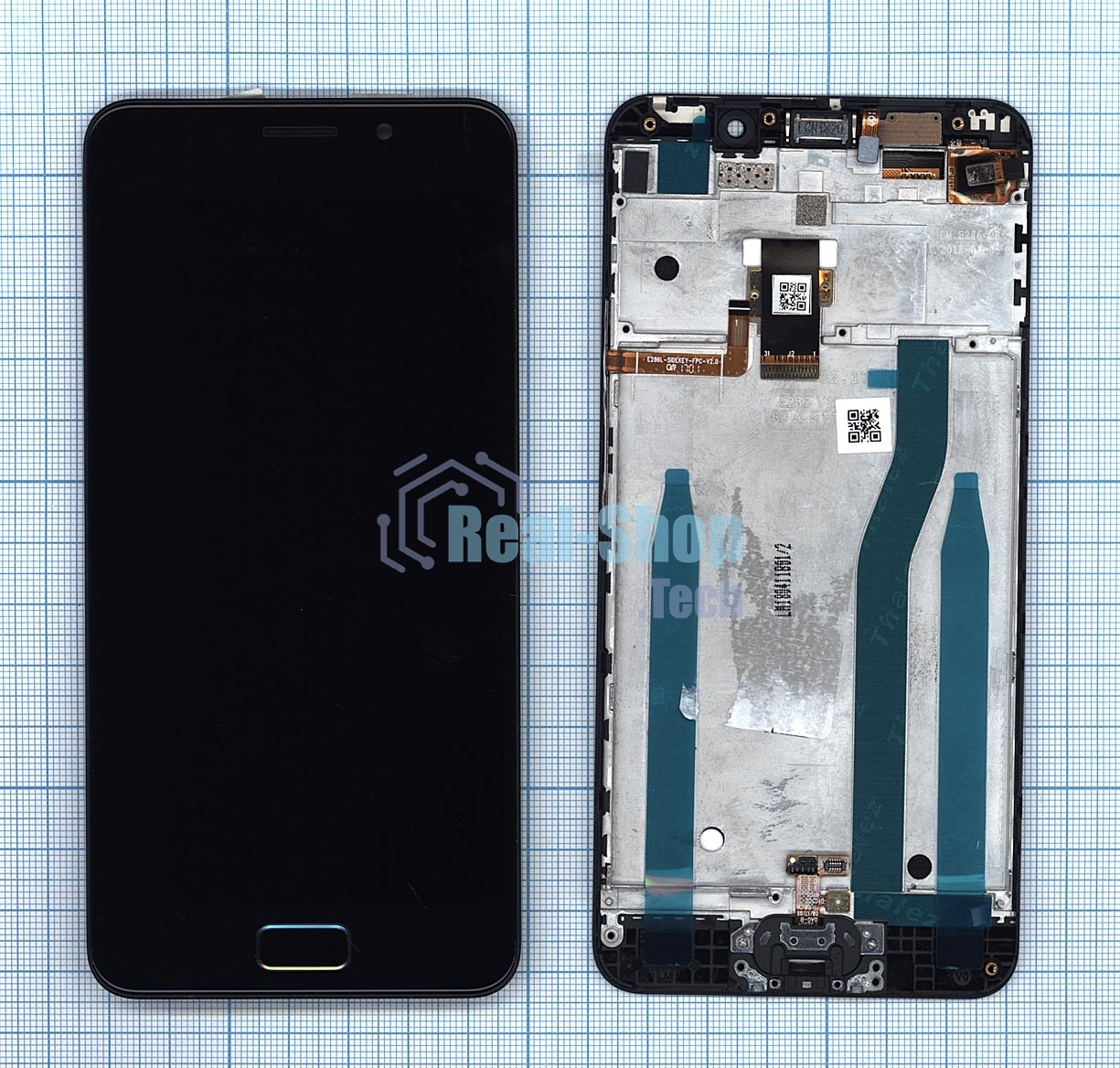 Дисплей для Asus ZenFone 3s Max ZC521TL черный с рамкой