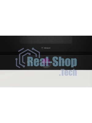 Встраиваемая микроволновая печь Bosch BER7321B1 900Вт, 5 режимов, кварцевый гриль,инвертер, 21 л, черный, петли справа