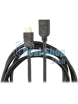 Кабель-удлинитель аудио-видео Buro HDMI (m)/HDMI (f) 1.5м. позолоч.конт. черный