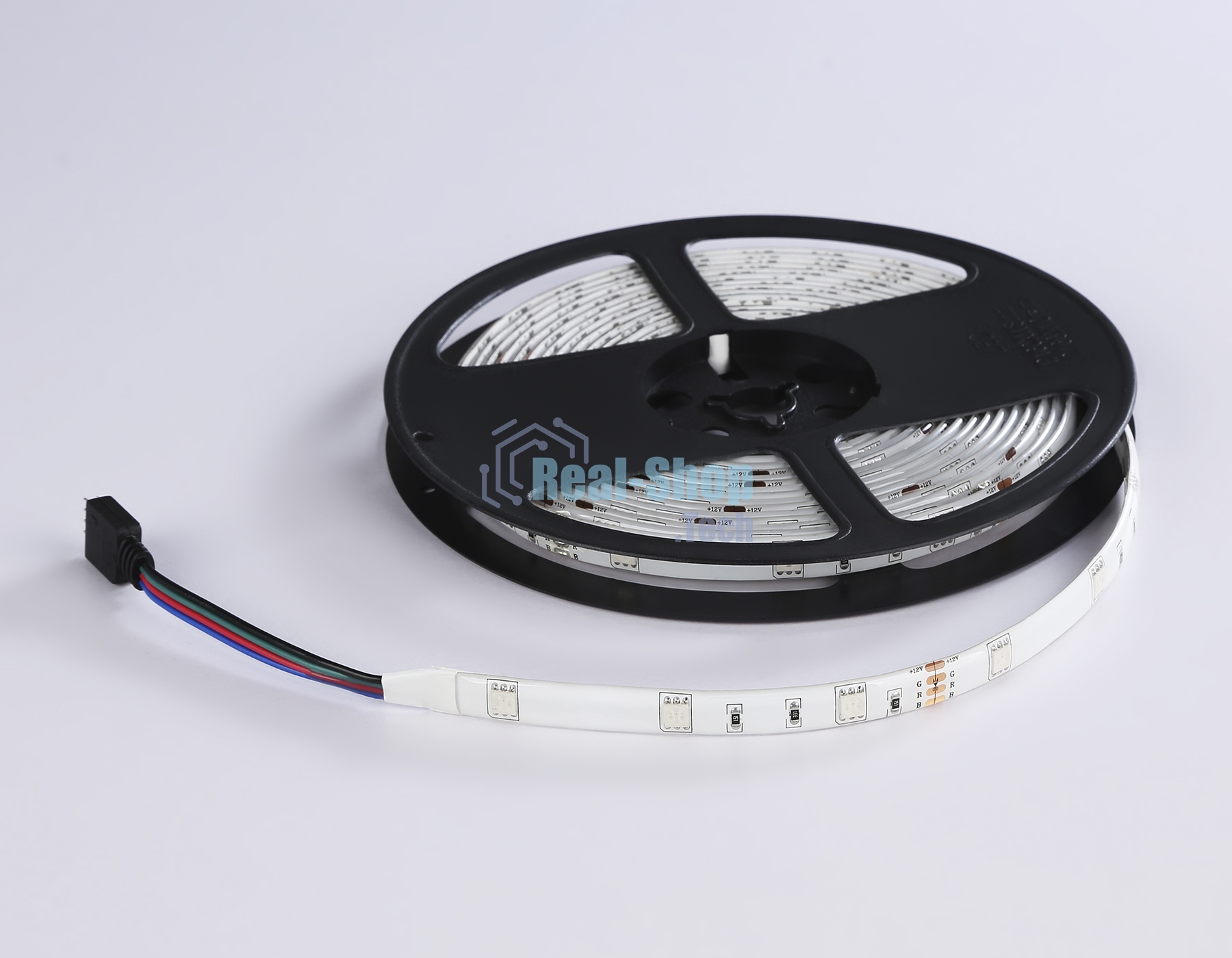 Комплект светодиодной ленты GS2501 5050 30Led/ 7.2W m/ 12V IP65 RGB/ 5000*10*2.87mm (4 конт.)
