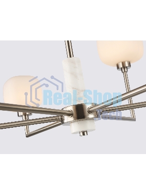 Люстра Ambrella light LH53001/6 SN/FR сатин никель/белый матовый G9*6 max 40W D690*680