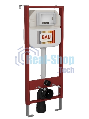 Комплект BAU 6 в 1: рамная инсталляция BAU NEO 45, унитаз подвесной безободковый Bau Hotel PRO, быстросъемное сиденье микролифт, кнопка смыва BAU Hotel , белый глянец