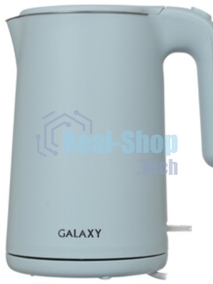 Электрочайник Galaxy GL 0327 небесный, 1.5 л, 1800 Вт, скрытый нагревательный элемент