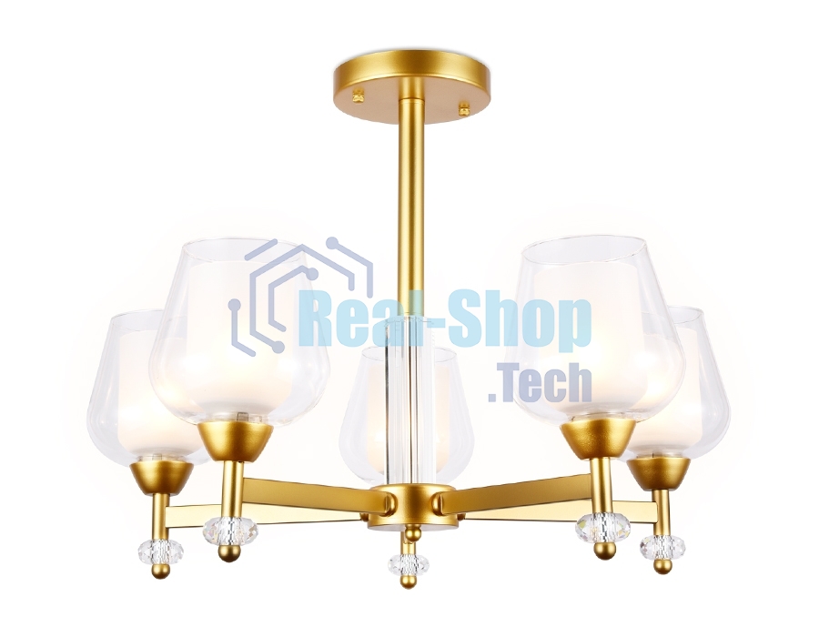 Светильник Ambrella light TR3154/5 GD/CL золото/прозрачный E27/5 max 40W D630*460