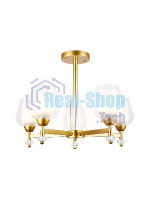 Светильник Ambrella light TR3154/5 GD/CL золото/прозрачный E27/5 max 40W D630*460