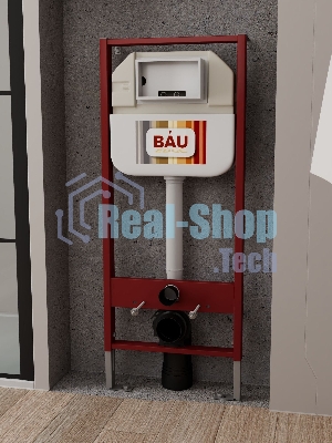 Комплект BAU 6 в 1: рамная инсталляция BAU NEO 45, унитаз подвесной безободковый Bau Hotel PRO, быстросъемное сиденье микролифт, кнопка смыва BAU Hotel , белый глянец