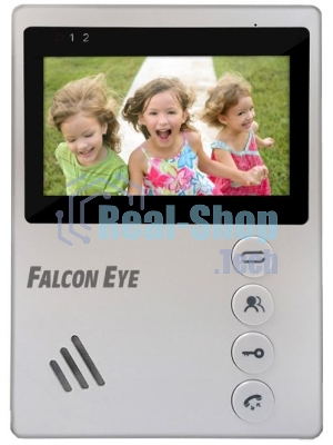 Видеодомофон Falcon Eye VISTA цветной, подключение 2-х вызывных панелей, без трубки (Hands Free), управление электрозамком, цвет корпуса: белый, нап