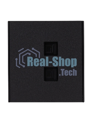 Розетка Kranz STRONG компьютерная двойная RJ45+RJ45 кат6 с/у антрацит
