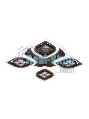 Светильник Ambrella light FA281/4 CF/TI кофе/янтарь 69W 530*530*80 (ПДУ РАДИО 2.4G)