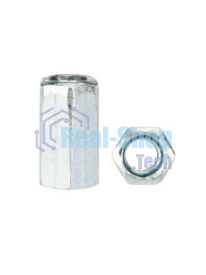 Гайка для шпильки Kranz удлиненная М6, 1.0х10х18, короб (20 шт./уп.)