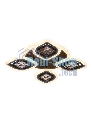 Светильник Ambrella light FA281/4 CF/TI кофе/янтарь 69W 530*530*80 (ПДУ РАДИО 2.4G)
