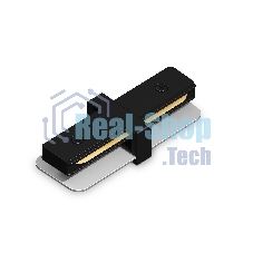 GL7160 BK черный матовый коннектор прямой для однофазного шинопровода Standard 220V NEW 79*35*20
