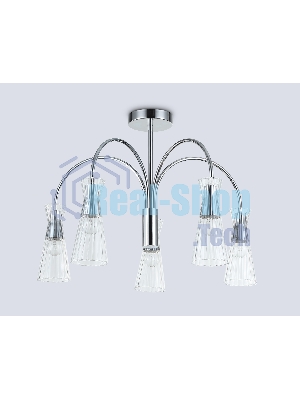 Люстра Ambrella light LH55651/5 СH/CL хром/прозрачный E14*5 max 40W D600*440