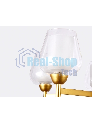 Светильник Ambrella light TR3154/5 GD/CL золото/прозрачный E27/5 max 40W D630*460