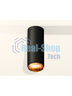 Светильник Ambrella Light XS6343005 SBK/PYG черный песок/золото желтое полированное MR16 GU5.3 (C6343, N6124)