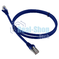 Патч-корд LANMASTER LSZH FTP cat.6, 0.5 м, синий
