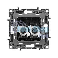 Розетка RJ 45 [672455] Legrand Двойная розетка RJ 45 - категория 5е - UTP - Etika - алюминий