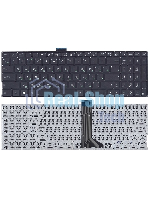 Клавиатура для ноутбука Asus X555L X553 черная (плоский ENTER)