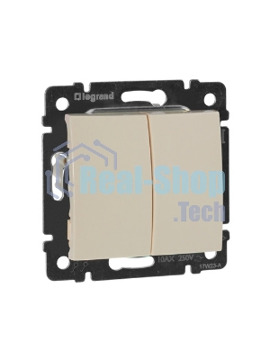 Выключатель Legrand 774305 Valena двухклавишный 10 AX(слоновая кость)