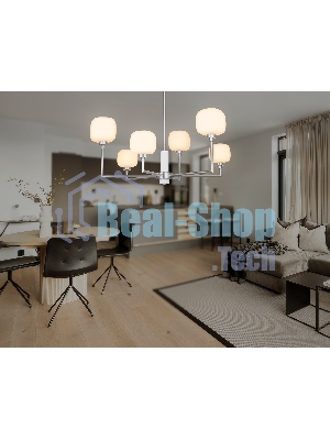 Люстра Ambrella light LH53001/6 SN/FR сатин никель/белый матовый G9*6 max 40W D690*680