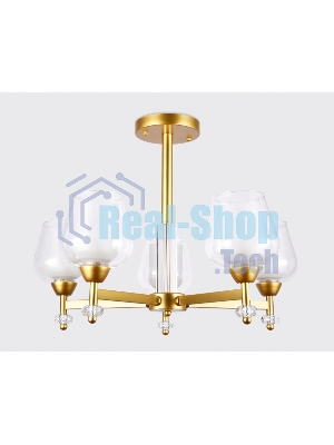 Светильник Ambrella light TR3154/5 GD/CL золото/прозрачный E27/5 max 40W D630*460