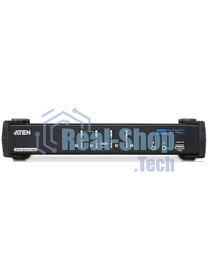 Переключатель KVM ATEN CS1784A-AT-G KVM+Audio+USB 2.0, 1 user USB+DVI => 4 cpu USB+DVI, со шнурами USB 4х1.8м., 2560x1600 60Hz DVI-D Dual Link/2048x