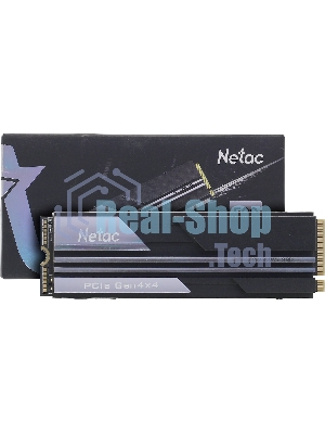 Накопитель SSD Netac NV5000, 500Gb, M.2 2280, PCIe 4.0 x4, NVMe, R/W 5000/2500, с радиатором