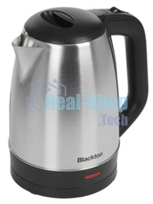 Электрочайник Blackton Bt KT1720SW стальной/черный, 1.7 л, 1800 Вт, скрытый нагревательный элемент