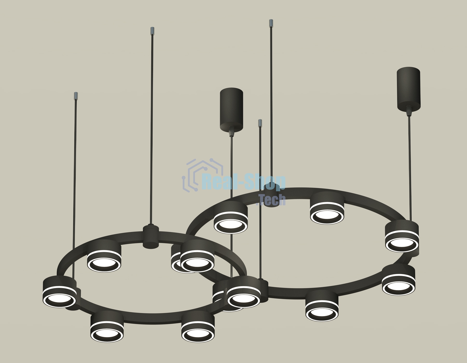 Светильник Ambrella light XR92091004/13 SBK/FR черный песок/белый матовый GX53 (A9209, C9238, C9232, N8434)