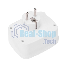 Тройник электрический Rexant 16А + 2х2,5А с заземлением + 3хUSB-A 2,4А + USB Type-C 3А, белый