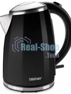 Чайник электрический Zelmer ZCK1274B 1.7 л, 2200 Вт, черный корпус: металл
