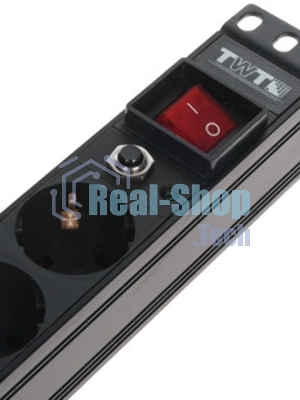 Блок распределения питания Lanmaster TWT-PDU19-10A8P-3.0 гор.размещ. 8xSchuko базовые 10A Schuko 3м