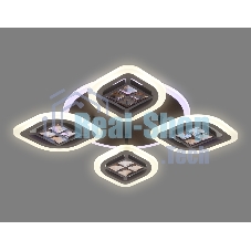 Светильник Ambrella light FA281/4 CF/TI кофе/янтарь 69W 530*530*80 (ПДУ РАДИО 2.4G)