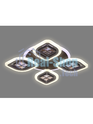 Светильник Ambrella light FA281/4 CF/TI кофе/янтарь 69W 530*530*80 (ПДУ РАДИО 2.4G)