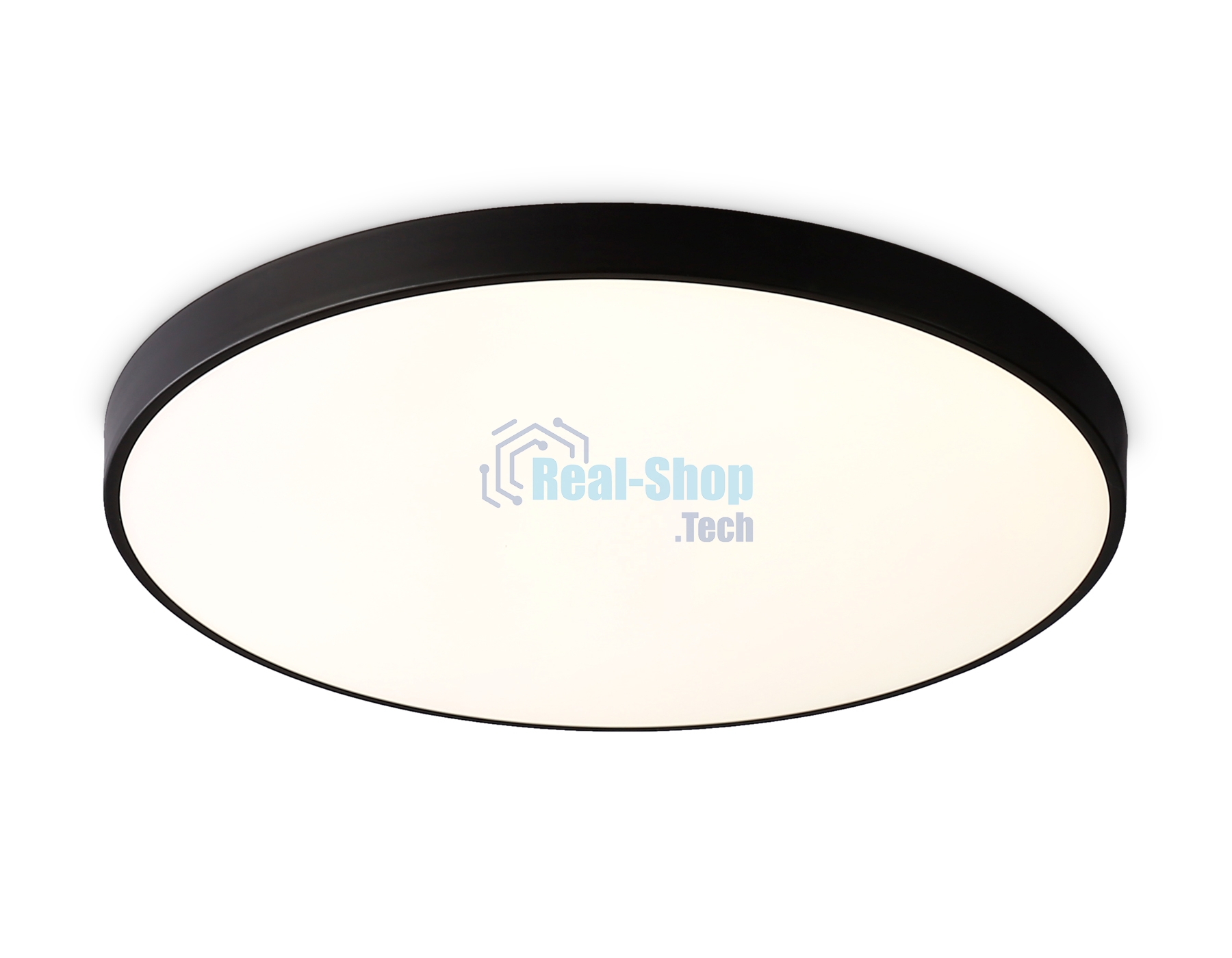 Потолочный светодиодный светильник Ambrella light FZ1224 BK черный IP44 13W 4200K D232*50 (Без ПДУ)