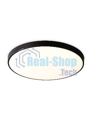Потолочный светодиодный светильник Ambrella light FZ1224 BK черный IP44 13W 4200K D232*50 (Без ПДУ)