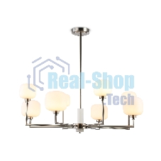 Люстра Ambrella light LH53003/8 SN/FR сатин никель/белый матовый G9*8 max 40W D830*680