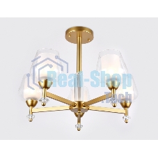 Светильник Ambrella light TR3154/5 GD/CL золото/прозрачный E27/5 max 40W D630*460