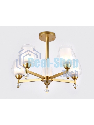 Светильник Ambrella light TR3154/5 GD/CL золото/прозрачный E27/5 max 40W D630*460