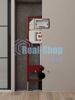 Комплект BAU 6 в 1: рамная инсталляция BAU NEO 45, унитаз подвесной безободковый Bau Hotel PRO, быстросъемное сиденье микролифт, кнопка смыва BAU Hotel , белый глянец
