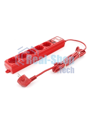 Фильтр-удл. Power Cube PC 3м 5р, красн. 10А/2,2кВт